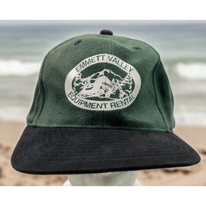 Emmett Valley Equipment Rental Hat Cap Adjustable Green Corduroy Construction